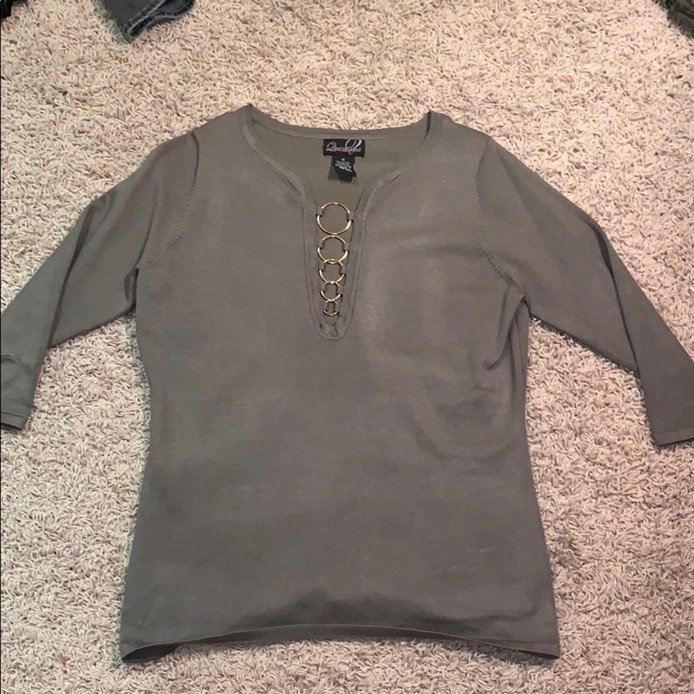 Olive green quarter length